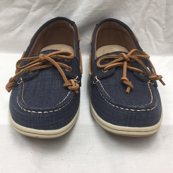 SPERRY Top Sider Firefish Linen Boat Shoes Size10M - Picture 5 of 8